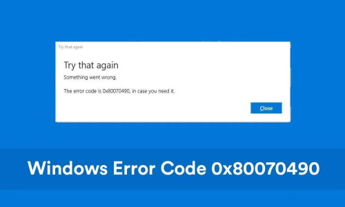 Ошибка Windows 0x80070490. Как исправить?